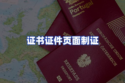 证书证件页面制证